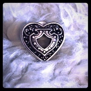 NWOT Brighton Silver Heart Pin
